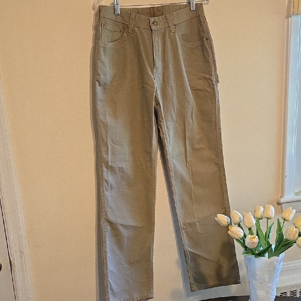 Carhartt Tan Flare Wide Leg Jeans for Versatile Elegance